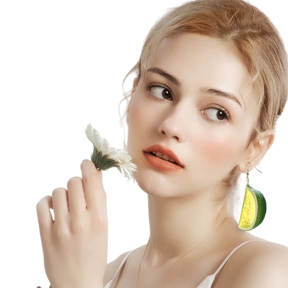 QIQUWOHUL Simulation Lemon Corner Fruit Earrings Earrings Party Holiday Beach Earrings Earrings