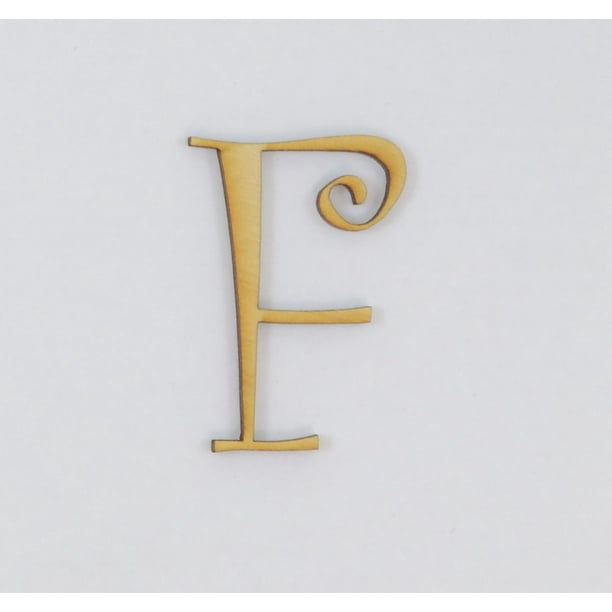 1 Pc 6 Inch X 1 4 Inch Thick Wood Letters F In The Curlz Font Great For Craft Project Different Decor Walmart Com Walmart Com