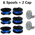 8 Packs 0.065 Inch Line Trimmer Replacement Spool For Ryobi 18v 24v 40v