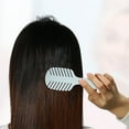 thumbnail image 5 of 1pc Women Leaf Style Hollow Comb Hair Brush for Straight Curly Thin Hair Blue ABS, 5 of 6
