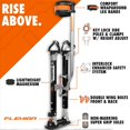 thumbnail image 2 of SurPro Single-Sided Drywall Stilts, Magnesium Base, 26” - 40” Height, QuadLock Contractor-Grade Stilts with Patented FLEXION Foot System (S1X-M-2640) for Drywallers, Painters, Stilts Drywall, 2 of 6
