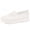 White, variant on Women Loafers Round Toe Soft Sole Flats for Spring Daily Walking Outings Solid Color Beige
