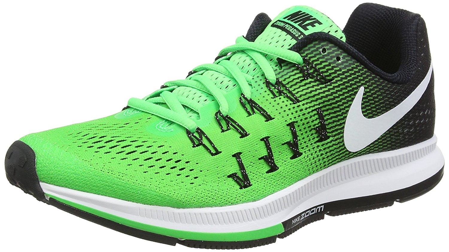 Nike Zoom Pegasus 33 Running Shoe, Rage Green/White-Black, 13 - Walmart.com
