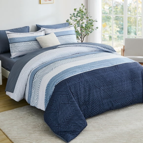 Drucon Comforter Set Queen Size 7 Piece Bed in a