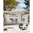 thumbnail image 3 of Vintage Farm Cow Animal Outdoor Pillow Covers Set of 2,Decorative Waterproof Throw Pillow Case,Rustic Black Cattle Cotton Linen Soft Cozy Cushion Pillowcases, 3 of 7