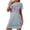 Blue, variant on Sakmal Comfy Sleep Dress for Women Black Christmas Ultra-Soft Sleep Dress Short Sleeve Christmas Trees Print Short Crew Neck Nightgowns S-2XL
