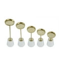 thumbnail image 3 of A&B Home Set of 5 Gold Candleholders with Taper Marble Base, 3 of 5