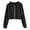 Black, variant on Aayomet Hoodie For Women Zip Up Cropped Hoodie Casual Long Sleeve Workout Crop Sweatshirt Tops Black,XL