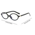 thumbnail image 3 of WTOBBY Oval Small Frame Retro Glasses, Vintage Acetate Eyewear with Clear Lenses, Classic Round Reading Glasses for Women Men,Black, 3 of 4