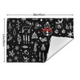 thumbnail image 3 of XMXT 6 Pcs Woven Placemats, Christmas Style Line Illustration Stain Resistant Anti-Skid Placemat for Kitchen Table, 12 x 18 inches, 3 of 6