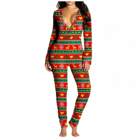 

Womens Leggings Cargo Pants Women Womens Onesie Flap Pajamas Christmas Print Sexy Butt Flap Sleepwear Cute Button Collar Rompers Nightwear Jumpsuit Cargo Pants Women Fleece Joggers for Women