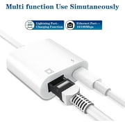 Lightning To Ethernet Adapter, 2 In 1 Lightning To RJ45 LAN