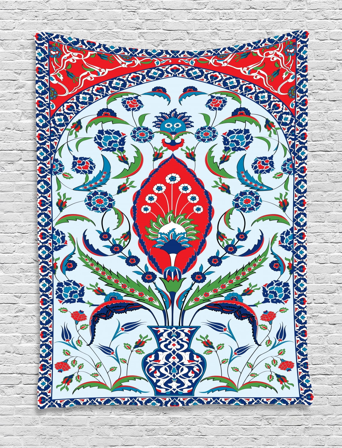 Turkish Pattern Tapestry, Floral Nature Art Motifs from Istanbul Turkish Pattern Tapestry, Floral Nature Art Motifs from Istanbul