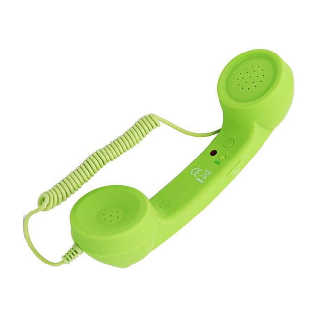 Matsuzay Teléfono Auricular Elegante Cómodo Auricular Receptor Con cable A prueba de radiación Receptores de teléfono universales Teléfonos Videojuegos y accesorios Verde
