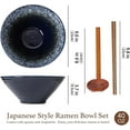 thumbnail image 2 of Japanese Ramen Bowl Set of 2, 40oz Large Ceramic Noodle Bowls with Spoons and Chopsticks, Microwave & Dishwasher Safe Soup Pho Bowl for Asian Food, Ideal for Home, Dorm, Gift, 2 of 2