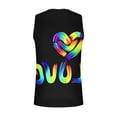 thumbnail image 4 of Penkiiy Men's Muscle Tank Top Mens Rainbow Tank Tops Sleeveless Gym Workout T-Shirts Athletic Undershirts S Multicolor, 4 of 4