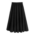 thumbnail image 4 of DuoJiaJ Women's Casual High Waist Pleated A Line Midi Skirt With Pocket Skirts For Women Multicolor L, 4 of 4
