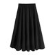 thumbnail image 4 of Gibobby faldas largas de mujer elegantes Falda midi plisada de cintura alta casual para mujer con bolsillo(Verdinegro, XS), 4 of 5
