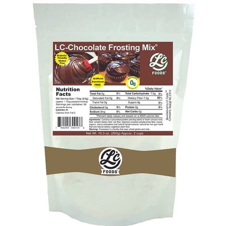 LC Foods Low Carb Chocolate Frosting Mix  10.3 oz