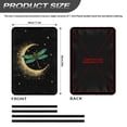 thumbnail image 3 of POLERO RV Entry Door Window Shade Sunshade Hook and Loop Fastener Camper Privacy Entrance Sun Blackout Fabric 17.3" x 26" (Green Dragonfly Moon Stars), 3 of 7