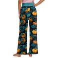 thumbnail image 4 of MLQIDK Women Pumpkin Bat Ghost Print Pajama Plus Size Lounge Halloween PJ Pants Drawstring Elastic Waist Loose fit Fall Pjs Halloween Sleepwear, 4 of 4