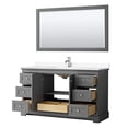 thumbnail image 4 of Wyndham Collection 60" Wood Single Bathroom Vanity in Dark Gray/Chrome, 4 of 7