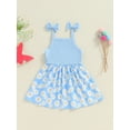 thumbnail image 4 of Lairauiy Toddler Girl Summer Dress A-Line Daisy Print Strap Dress ,12M-5T, 4 of 9