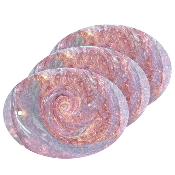 Transparent Pink Spiral 3 Pack Dish Sponges Bulk Natural Sponges Compressed Sponges Non-Scratch for Kitchen Cleaning Dishes