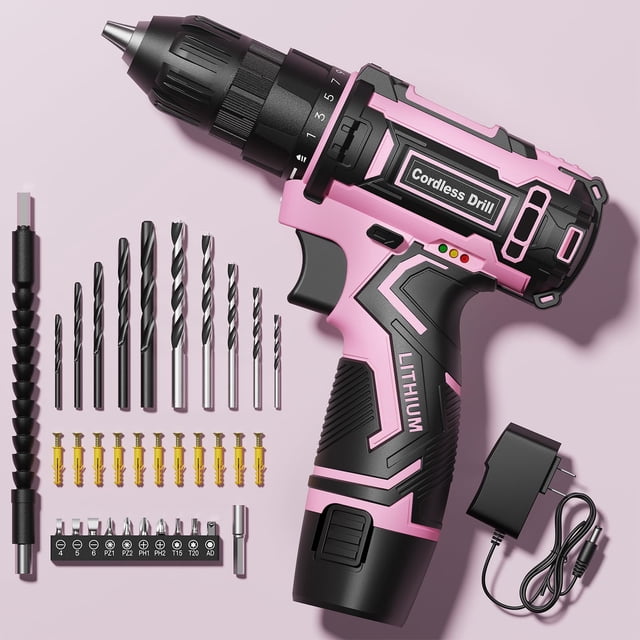 Juego de taladros inalámbricos VIWKO Electric Power Drill de 18 V con accesorios