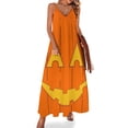 thumbnail image 1 of Vestido sin mangas Happy Jack-o-lantern Vestido de noche Vestidos largos para mujer, 1 of 7