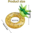 thumbnail image 2 of Anneau de Natation Gonflable Ananas avec Dossier en PVC, Grande Bouée_Perfect Gift, 2 of 5