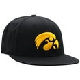 thumbnail image 3 of Men's Top of the World Black Iowa Hawkeyes Team Color Fitted Hat, 3 of 4