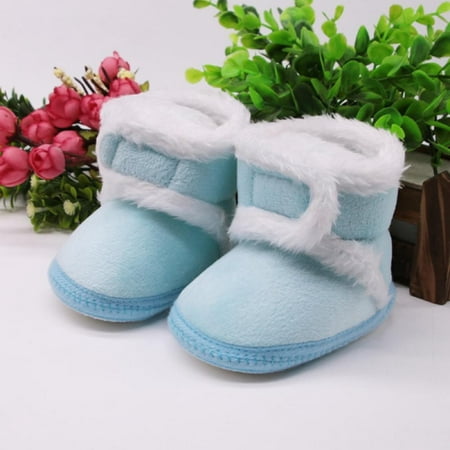

Promotion!Warm Newborn Toddler Boots Winter First Walkers baby Girls Boys Shoes Soft Sole Fur Snow Booties for 0-18M