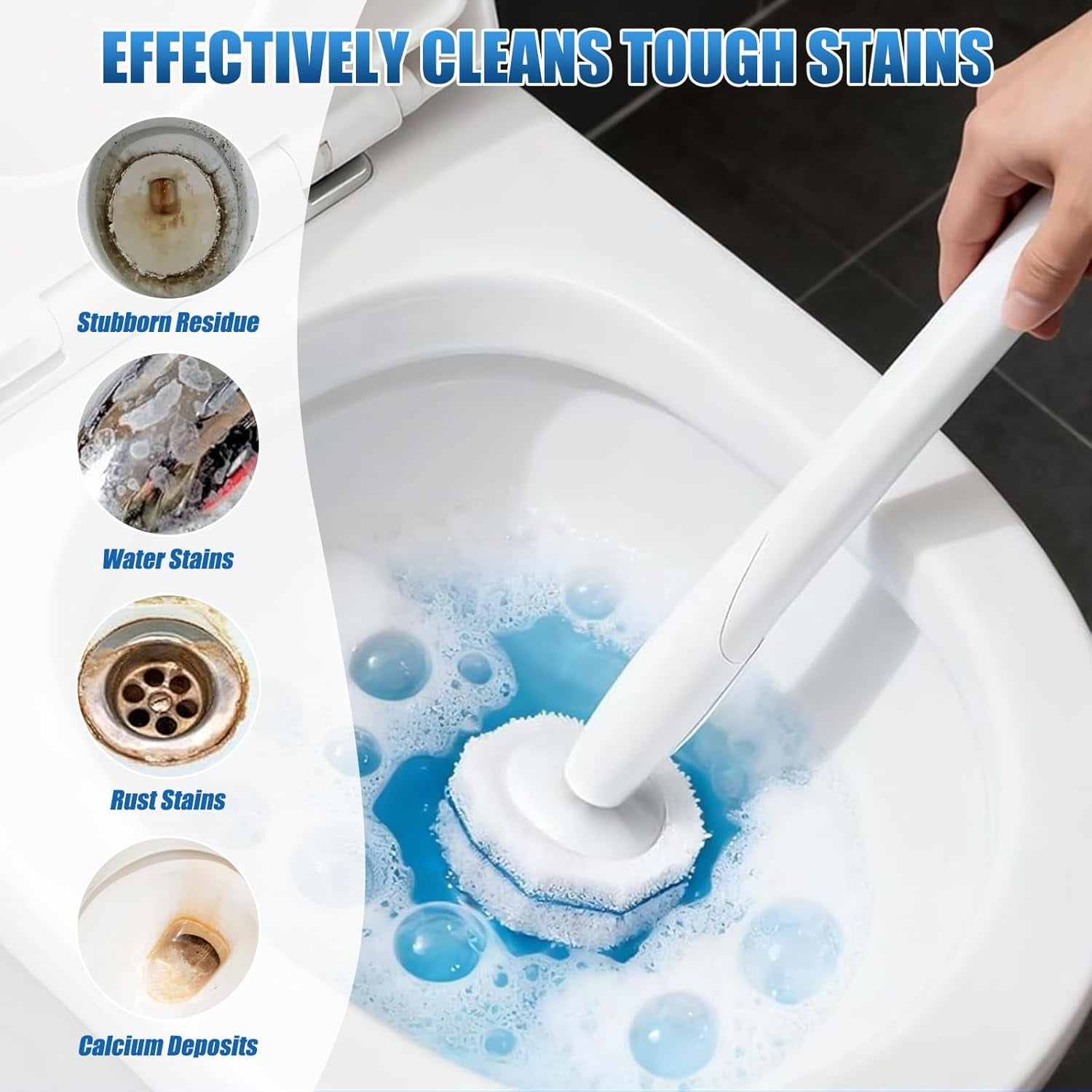 100 Count Toilet Wand Refills Compatible for Clorox Toilet Wand - Disposable Toilet Brush Refills, 5X Cleaning Power | 360° Efficient Cleaning | No Falling Apar