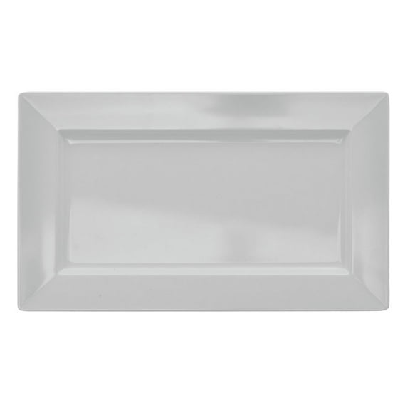 HUBERT® White Melamine Platter - 13 3/4" L x 8 1/4" W