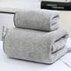 thumbnail image 4 of Zhuge Juego de 2 toallas de baño, 100 % algodón puro hilado en anillos, súper suave y muy absorbente, toalla de baño grande muy absorbente (gris), 4 of 4