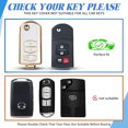 thumbnail image 2 of Key Fob Cover Compatible with Mazda 3 6 8 CX-3 CX-5 CX-7 CX-9 Miata MX-5 RX-8 Keychain Case Holder Protector,Gold-white, 2 of 6