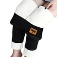 thumbnail image 3 of Gibobby Pantalones para mujer Leggings de mujer Pantalones de yoga cálidos de felpa de color sólido de cintura alta elásticos de longitud completa(Negro,G), 3 of 5