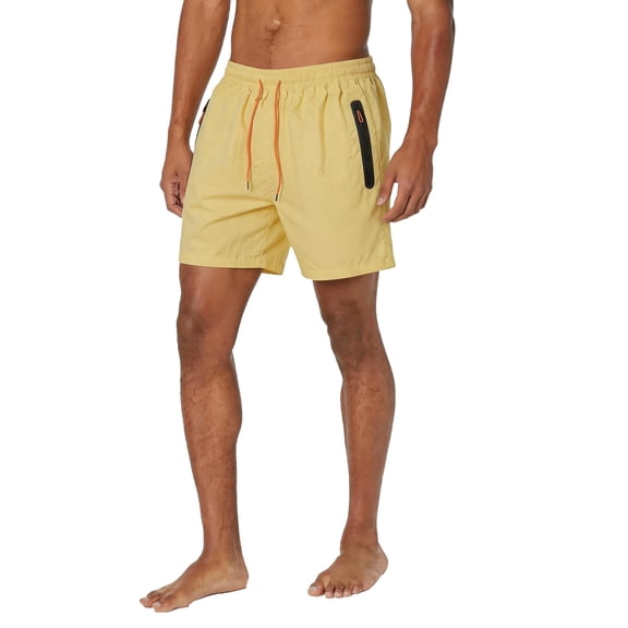 Satingcolo Mens Swim Trunks With Pockets Quick Dry Beach Shorts with Zipper Pockets Sports Swimming Trunks for Men