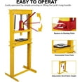 thumbnail image 3 of Hydraulic Press, 12 T Shop Press, Adjustable H-Frame Hydraulic Press, Bench Press with Removable Platens for Metalworking and Shop Work, 3 of 7
