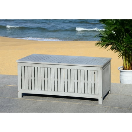 SAFAVIEH Outdoor Collection Abri 47.63-inch Length Cushion Box Grey Wash