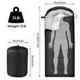 thumbnail image 4 of XIBUFE 2026 New Cold Weather Sleeping Bag for Adults, 5°F-32°F, Lightweight, Waterproof with Heat Retention, Stuff Sack & Snag-Free Zipper | for Camping, Sleepovers, Guests (Black), 4 of 6