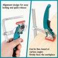 thumbnail image 4 of Pluokvzr Ratchet Track Clamp Metal Track Saw Clamps Easy Locking Guide Rail Clamp Fast Release T Slot Clamp Multi Angle Adjustment Track Clamp Strong Clamping Track Clamps for Woodworking, 4 of 10