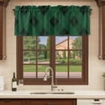 thumbnail image 6 of Christmas Curtain Valances for Windows, Kitchen Valance Window Treatments Panel 2 Pack, Retro Farmhouse Green Black Buffalo Plaid Rod Pocket Short Curtains for Bathroom Bedroom 54 x 18 Inch, 6 of 8