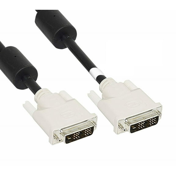 Restored 2 5FT DVI Male - Male DVI-D Single Link 18 1 Pin Computer Monitor PC Cable Cord (Refurbished)
