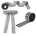 thumbnail image 1 of 3pcs Christmas Ribbons Gift Wrapping Ribbon Checked Ribbon for Crafts Decoration, 1 of 7