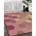 thumbnail image 3 of Ahgly Company Machine Washable Indoor Square Transitional Cherry Red Area Rugs, 4' Square, 3 of 7