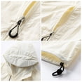 thumbnail image 5 of Unisex Hiking Jackets Windbreaker, Camping Trekking Fishing Rain Jackets Sun Protection Coats Lightweight Cardigans for Women Men, Rain Jacket Hooded Windbreaker with Pocket for Outdoor Beige L, 5 of 5