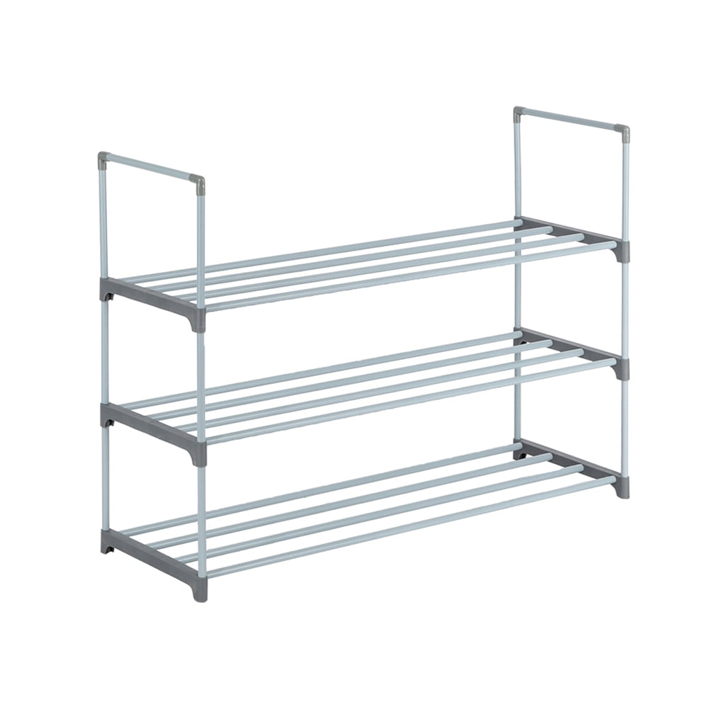 Private Jungle 3-Layer Shoe Rack Metal Storage Rack, Stackable Storage Rack Shoe Storage Rack