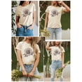 thumbnail image 3 of XCHQRTI Sunflower Shirts for Women Graphic Short Sleeve Tshirts Casual Summer Tee, 3 of 6